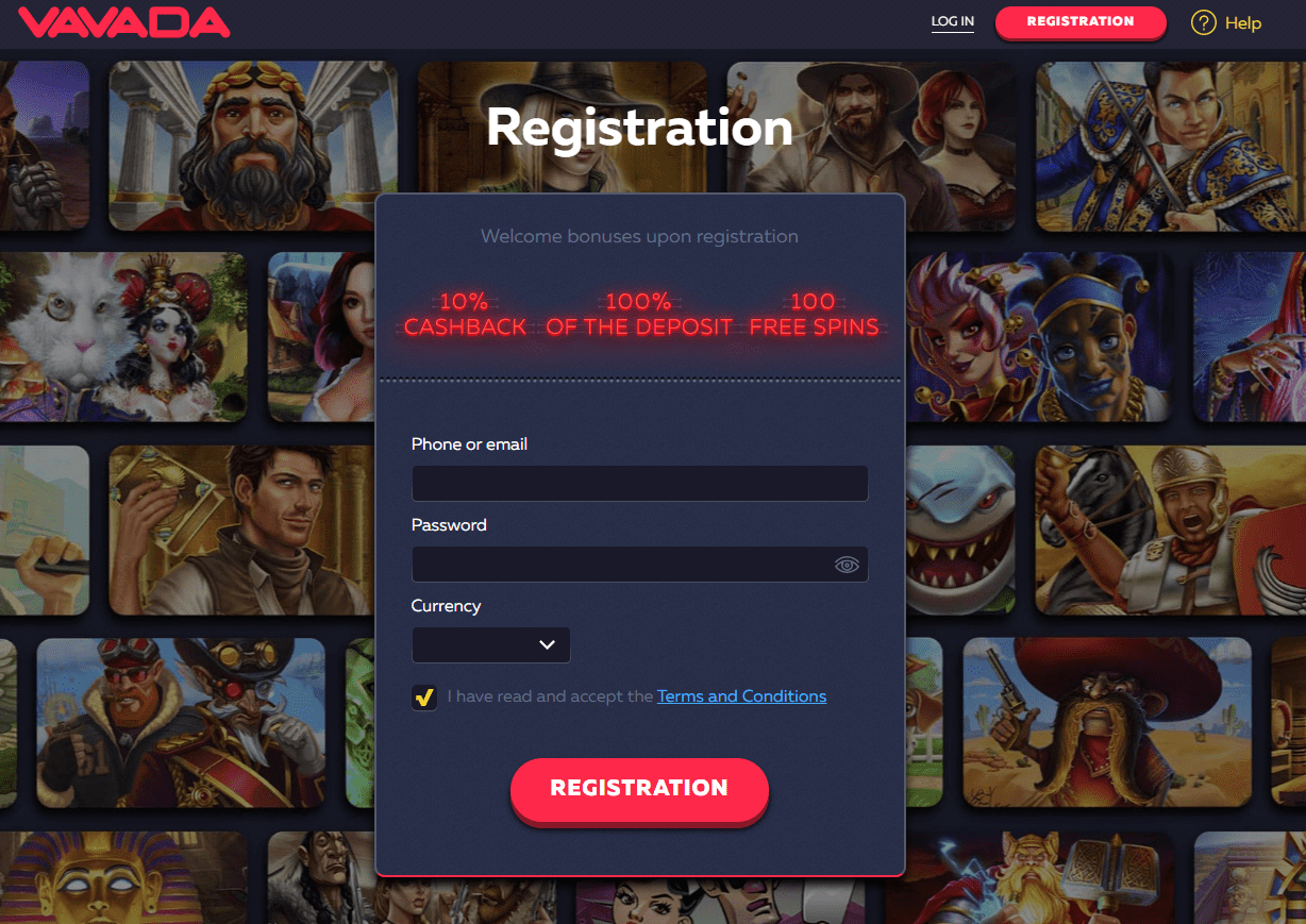 Vavada registration